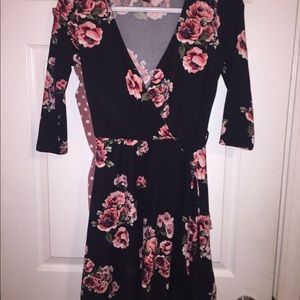 Floral wrap dress